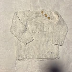 Zara boys white cotton knit sweater size 12/18 months